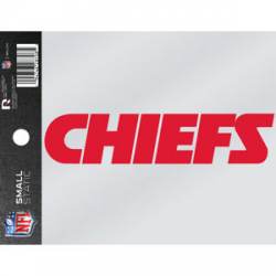 Kansas City Chiefs Script Logo - Static Cling