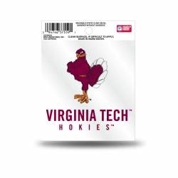Virginia Tech Hokies Script Logo - Static Cling