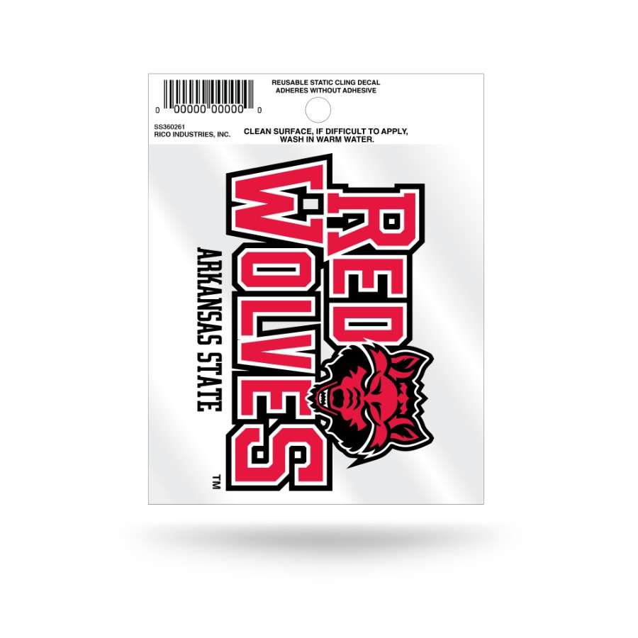 Red State Script Logo Arkansas State University Red Wolves Script Logo - Static Cling at ...