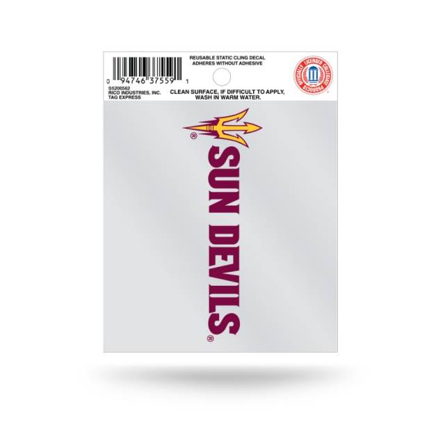 Arizona State University Sun Devils Script Logo - Static Cling