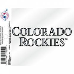 Colorado Rockies Script Logo - Static Cling