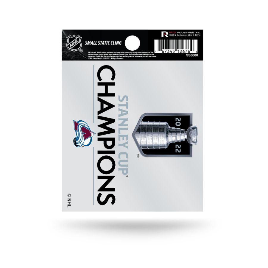 Colorado Avalanche 2022 Stanley Cup Champions - Static Cling
