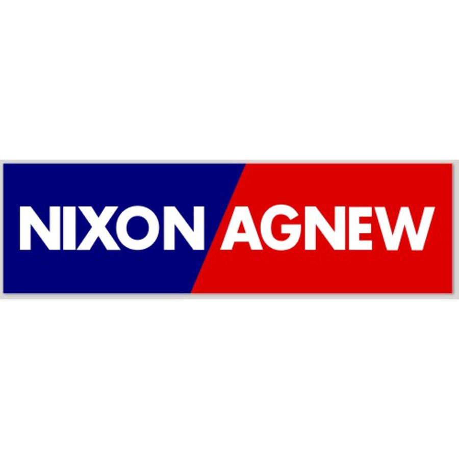 Richard Nixon Spiro Agnew 1972 Replica - Bumper Sticker