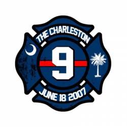 The Charleston 9 June 18th 2007 Blue Maltese Cross - Vinyl Sticker