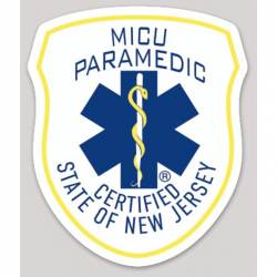 State Of New Jersey Certified MICU Paramedic - Vinyl Sticker