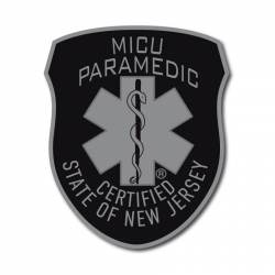 State Of New Jersey Certified MICU Paramedic Subdued - Vinyl Sticker