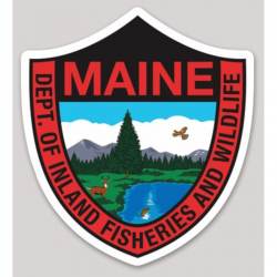 Maine Dept. Of Inland Fisheries and Wildlife Red - Vinyl Sticker