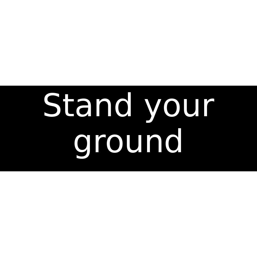 Stand your ground - Bumper Sticker at Sticker Shoppe
