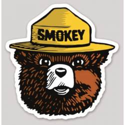 Smokey The Bear Logo - Vinyl Sticker
