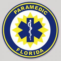 State Of Florida Paramedic - Vinyl Sticker