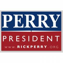 Rick Perry 2012 Presidential For President Replica Campaign - Vinyl Sticker