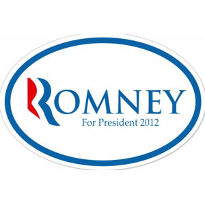 Romney For President 2012 - Oval Sticker