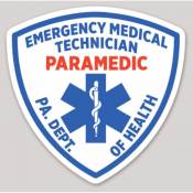 Pennsylvania Emergency Medical Technician Paramedic PA. Dept. Of Health  - Vinyl Sticker