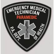 Subdued Pennsylvania Emergency Medical Technician Paramedic PA. Dept. Of Health - Vinyl Sticker