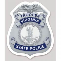 Virginia State Police Trooper Badge - Vinyl Sticker