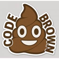 Code Brown Poop - Vinyl Sticker