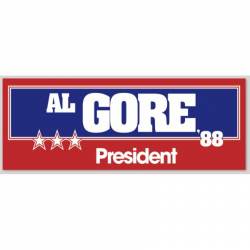 Al Gore 1988 Replica For President Campaign - Bumper Sticker