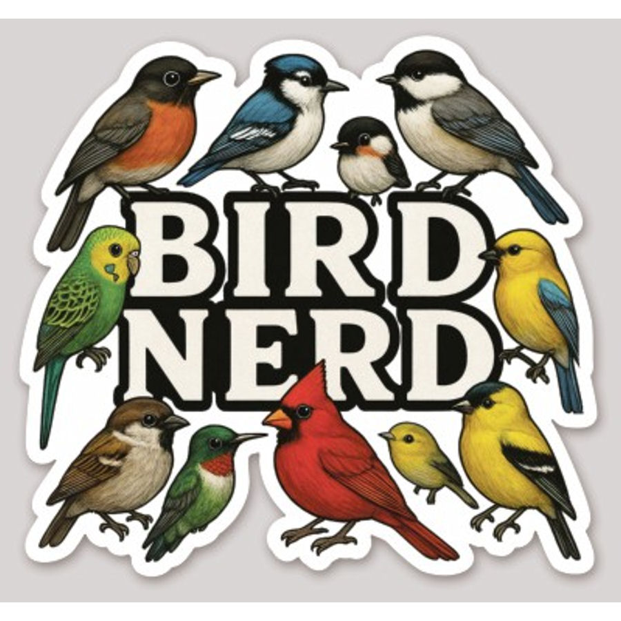 Bird Nerd - Vinyl Sticker at Sticker Shoppe