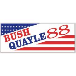 Bush Quayle 88 Replica Campaign Bumper Sticker