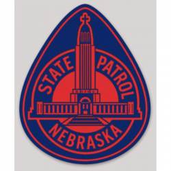 Nebraska State Patrol Red & Blue - Vinyl Sticker