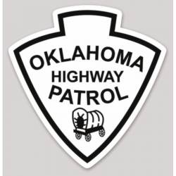 Oklahoma Highway Patrol Black & White - Vinyl Sticker