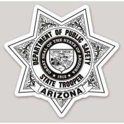 Arizona State Trooper Black & Gray Badge - Vinyl Sticker
