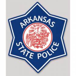 Arkansas State Police Red & Blue - Vinyl Sticker