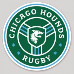 Chicago Hounds Rugby Logo - Vinyl Sticker