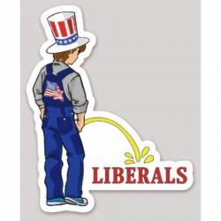 Pee On Liberals - Vinyl Sticker