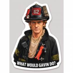WWGD What Would Tommy Gavin Do Firefighter Rescue Me - Vinyl Sticker