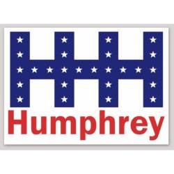 Hubert Humphrey 1968 For President Replica Campaign Bumper Sticker