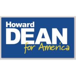 Howard Dean 2004 Presidential For President Replica Campaign Bumper Sticker