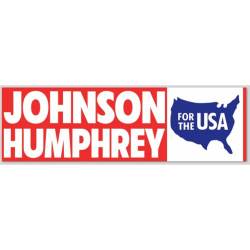 Lyndon B. Johnson Hubert Humphrey Replica 1964 President Campaign