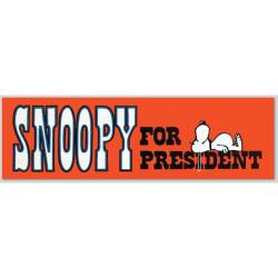 Snoopy For President - Bumper Sticker