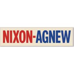 Richard Nixon Spiro Agnew Replica President Campaign - Bumper Sticker