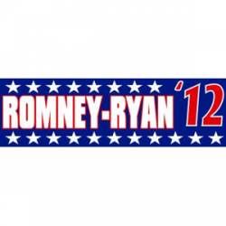 Romney Ryan Blue Stars - Bumper Sticker