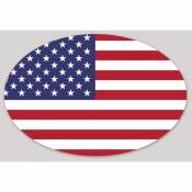 American Flag Oval - Vinyl Sticker