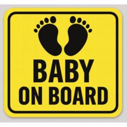 Baby On Board Feet - Vinyl Sticker