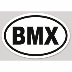 BMX Black & White - Oval Sticker