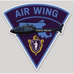 Massachusetts State Police Air Wing Triangle Logo - Vinyl Sticker