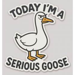 Today I'm A Serious Goose - Vinyl Sticker