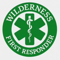 Wilderness First Responder Green - Vinyl Sticker