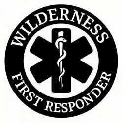 Wilderness First Responder Black - Vinyl Sticker