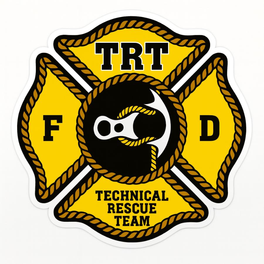 Technical Rescue Team Maltese Cross - Vinyl Sticker at Sticker Shoppe