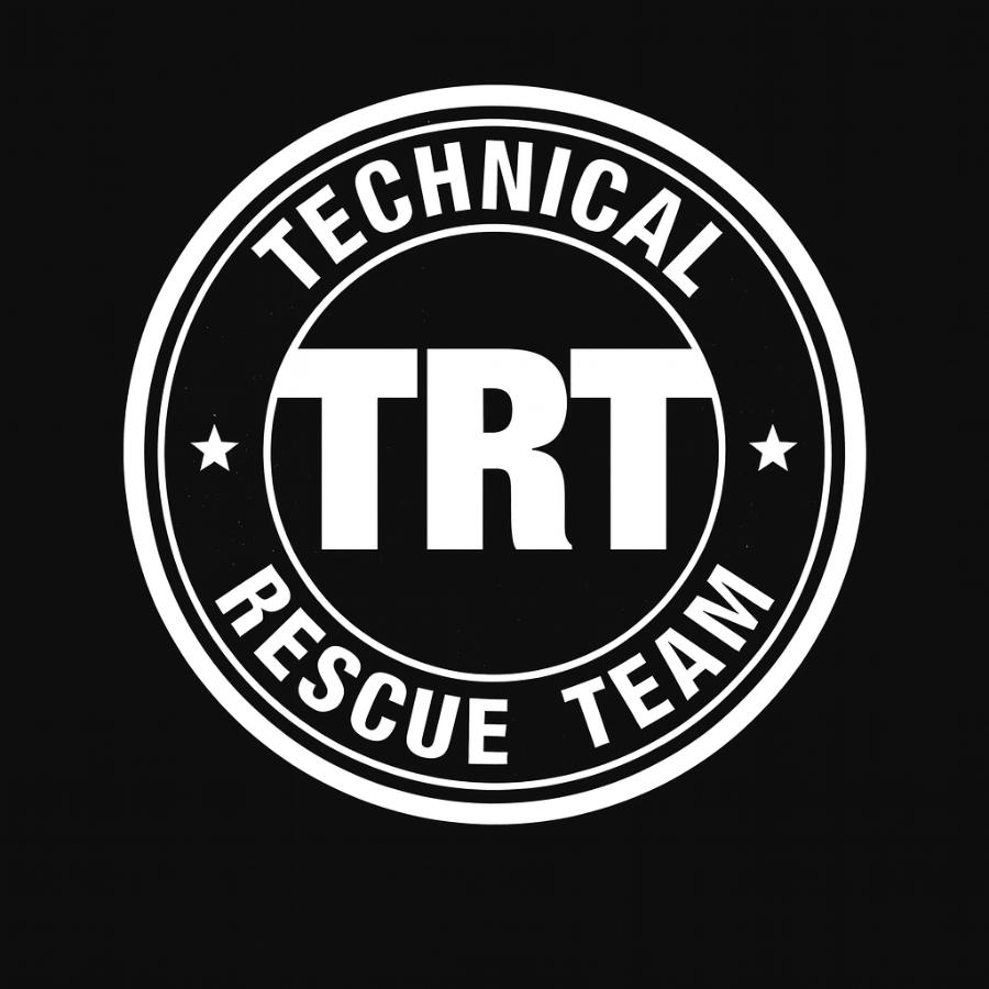 Technical Rescue Team TRT Black & White - Vinyl Sticker at Sticker Shoppe
