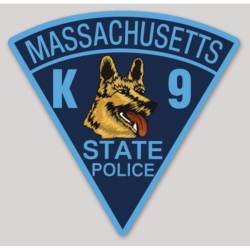 Massachusetts State Police K-9 K9 Canine - Vinyl Sticker