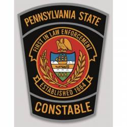 Pennsylvania State Constable Fire In Law Enforcement - Vinyl Sticker