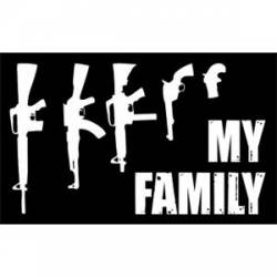 My Family Pro Gun Block Font - Sticker