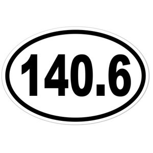 140.6 Full Ironman Triathlon - Oval Sticker