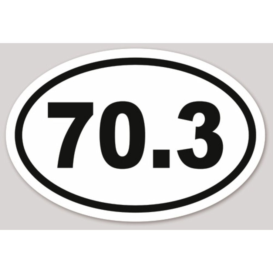 70.3 Half Ironman Triathlon - Oval Sticker